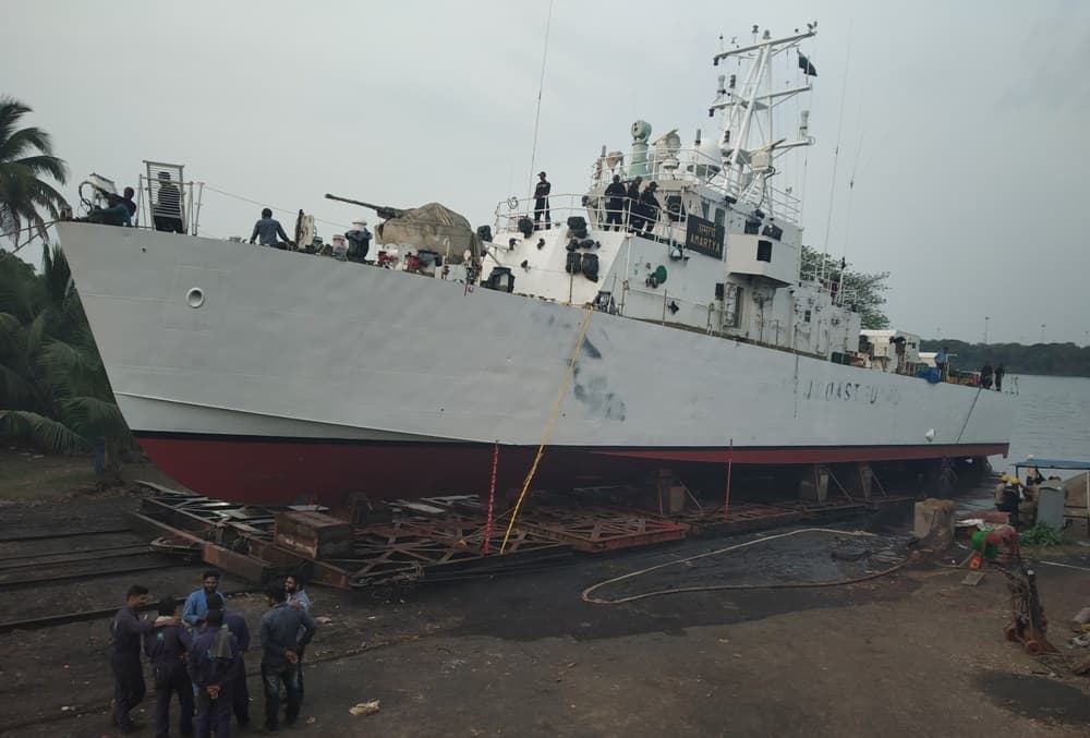 Vessel undergoing repair at Sea Blue Shipyard